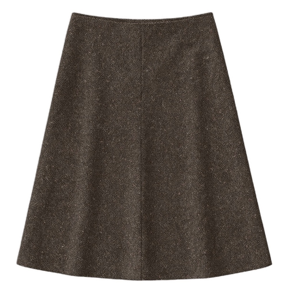 Vintage Wool Midi Skirt